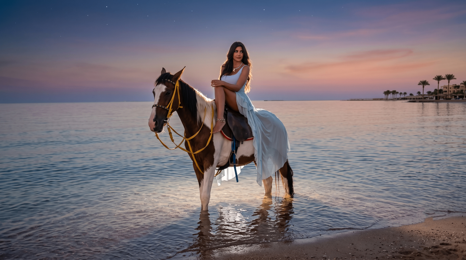 Sharm El Sheikh: Desert and Sea Horse Riding with Transfers